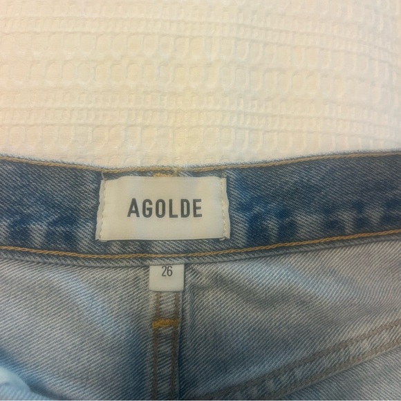 Agolde Parker Long Jean Shorts - Picture 3 of 8